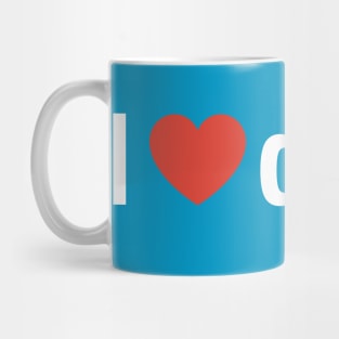 I heart dogs. Mug